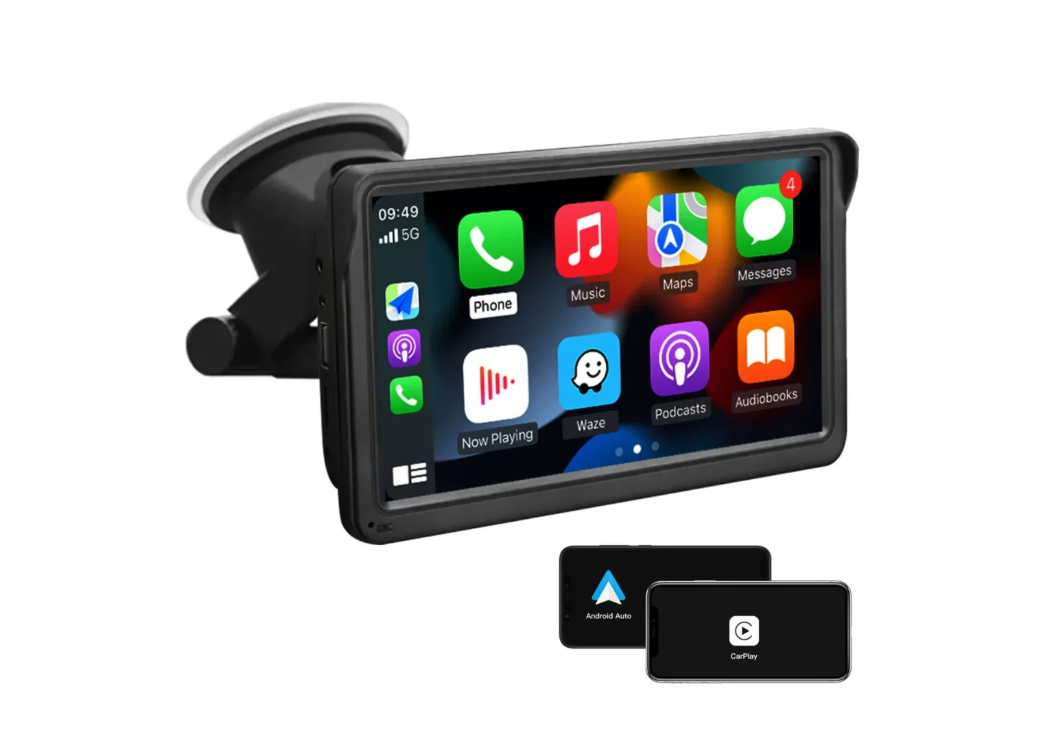 Portable 6.5in CarPlay and Androdi touchscreen